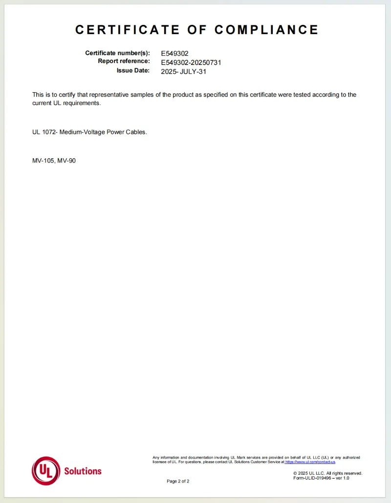 mv105 cable UL1072 mv105 cable UL1072