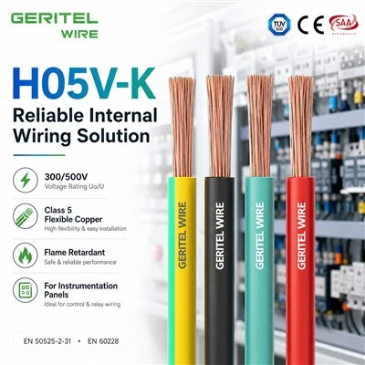 Cable para interruptores de 300/500 V: diseño con aislamiento de PVC de un solo núcleo